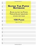 Guitar Tab Paper: Yellow Cover ,Blank guitar tab paper Notebook featuring twelve 6-line tablature staves per page with a TAB clef, 8.5 x 11, Durable Cover, Perfect Binding