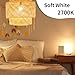 evelor 6-Pack A19 LED Light Bulbs,60 Watt Equivalent Soft White 2700K with E26 Base,Efficient 9W,800 Lumens Non-Dimmable Warm White LED Bulbs,15000 Hours, Ideal for Bedroom Living Room