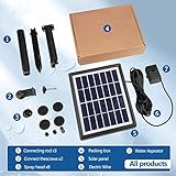 Solar Fountain Pump, Solar Powered Water Fountain Kit with 8 Nozzles, Garden Floating Water Feature Pond Pump for Bird Bath, Pool, Patio, Water Cycling, Fish Tank Aquarium Outdoor Decoration (3.5W) - Image 8