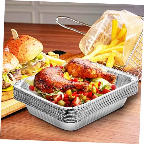 Bandejas de aluminio desechables profundas para calentar comida y hornear en fiestas 5