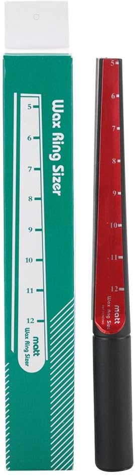Wax Ring Sizer, Black Carve Ring Mandrel Stick Sizer, Finger Sizing Measuring Stick, Finger Stick Ruler Jewellery Size Mandrel Tool, for Jewelry Shop for Jewelry Makers, 23.5cm