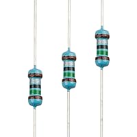 Vista 62 de 100pcs 1 ohm Resistor 1/4w (0.25 W) Resistencia fija de película metálica de tolerancia ±1%, múltiples valores de resistencia opcional