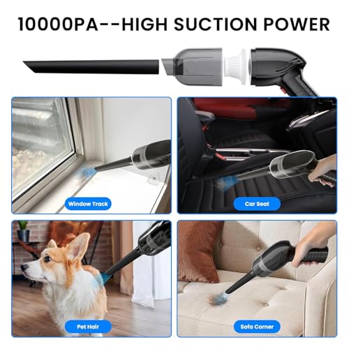 Image of QLECT 12kPA Powerful Suction 60W Wireless Hand Vacuum 3-in-1 Wireless Portable Vacuum Cleaner, BLDC Motor HEPA Filter, Compact & Lightweight for Car, Home use, & Pet Hair