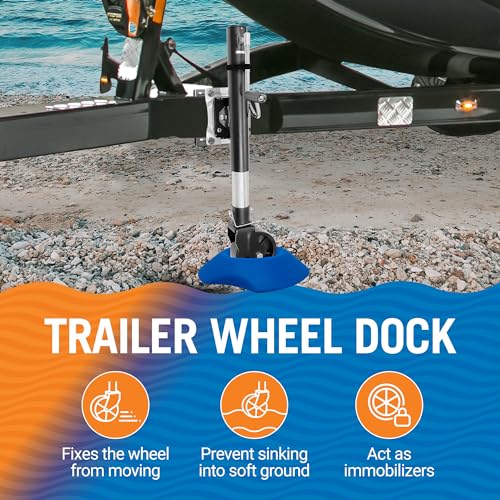 Boat Trailer Wheel Dock, Trailer Jack Dock, Single Wheel Chock and Stopper