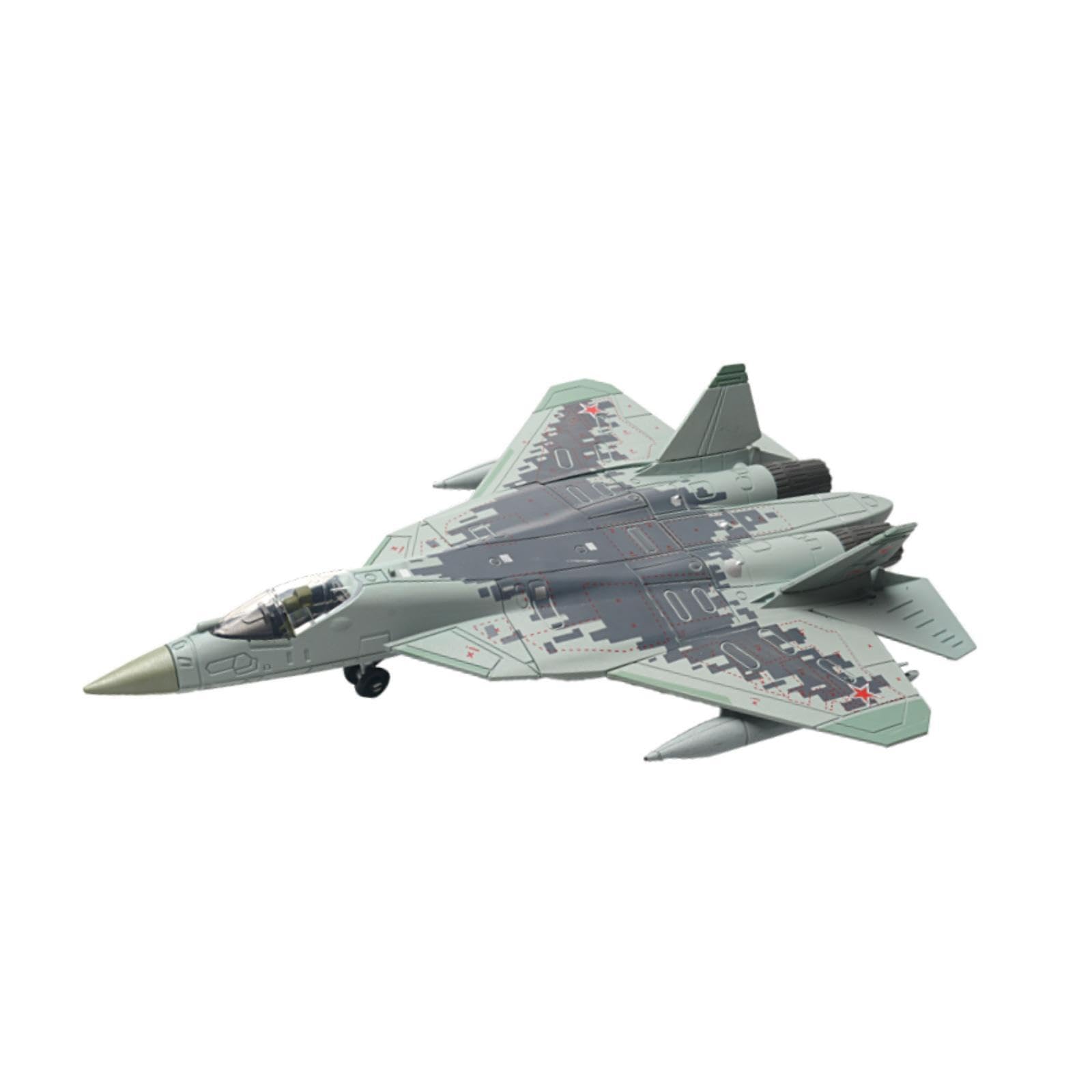 MUXZSIZ Easy Assembly Fighter Plane Model Kit Educational Desktop Display Aircraft Making Educational Toy for Young Minds Tabletop Ornament Plane Diecast, SU57