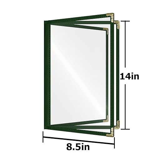 Miniatura 177 de Goodsmart - Fundas para menú de restaurante, paquete de 25 unidades, color negro, 2 vistas, soportes para menú de carga superior, cubiertas