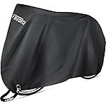 Favoto Bike Cover Waterproof Outdoor Storage for 1 or 2 Bikes Bicycle Cover Heavy Duty Rain Sun UV Dust Wind Proof with Storage Bag Bike Tarp for EBike Mountain Road City Bike, Black