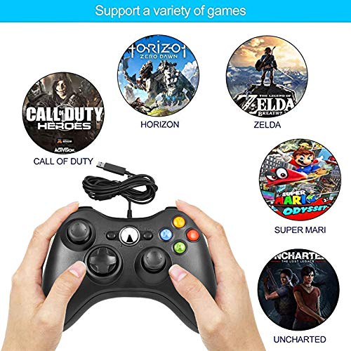 Xbox 360 Controllers, Game Controller USB Gamepad Bedraad Joypad voor Xbox 360 en Windows PC 7/8/10 - Ergonomisch… - Image 5