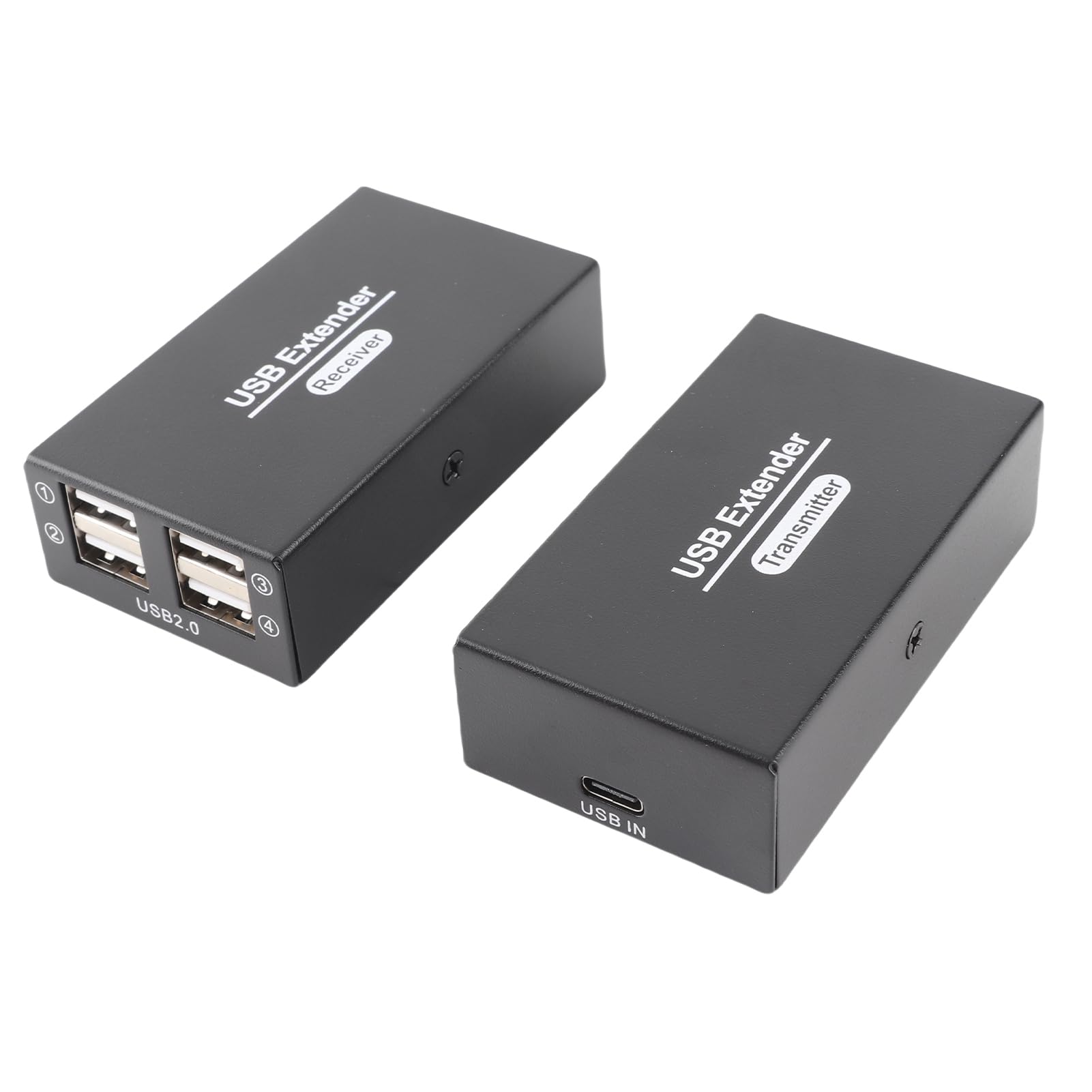Extensor USB de 262 Pies sobre Ethernet único Cat5e 6 7 con 4 Concentradores USB 2.0 para, OS X, Adecuado para PC, Computadora Portátil, Escritorio y Más (Enchufe de la UE)