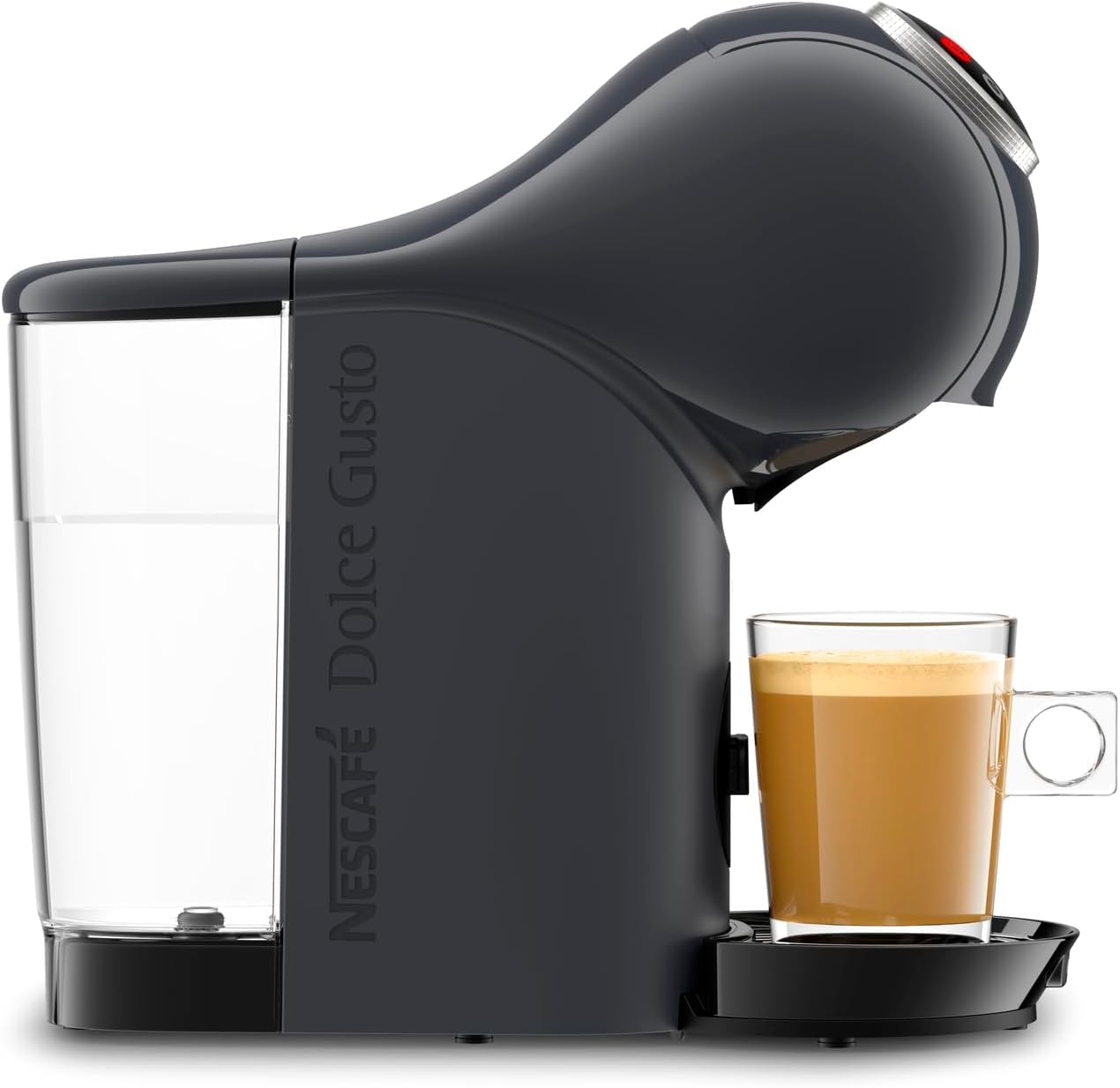 Krups Dolce Gusto Genio S Plus, Cafetera Cápsulas, Depósito 0,8L, Negra | Ultracompacta, 15 Bares, Bebidas calientes y frías, Tecnología Automática, 4 Niveles temperatura, Espresso Boost, KP340B