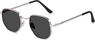 TheDarker Classic Hexagon PATHAN SRK Sunglasses for Men & Women | Vintage Metal Frame UV400 Protection Shades | Stylish Li...