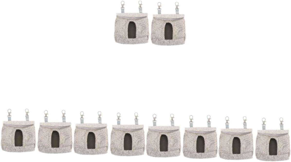 POPETPOP 10pcs Hamster Feeding Pouches and Easy to Bags for Guinea Pig Cage Hanging Hay Holders for Small Pets