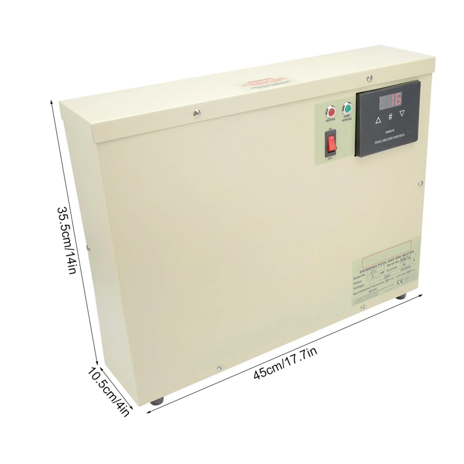 Pompe à chaleur for piscines hors sol et creusées 11kW, thermostat numérique intelligent et étanche avec contrôleur tactile for baignoire et spa Avec une efficacité de chauffage élevée(5.5KW 220)