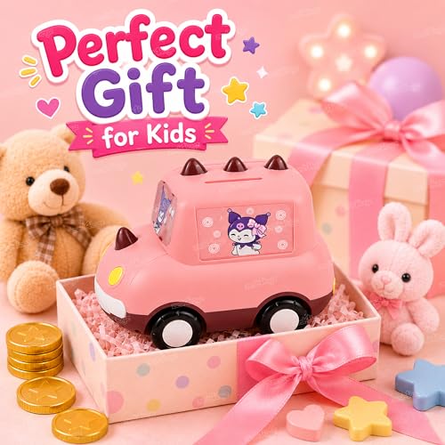 Image of Zest 4 Toyz Piggy Bank for Kids | Modern Money Safe ATM Machine | Car Design with Movable Wheels | Rotating Number Lock System | Cute Money Saving Bank | Gift for Boys & Girls - Assorted