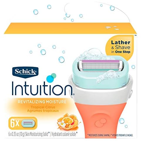 Schick Intuition Revitalizing Moisture Razor Blade Refills for Women, , 0.35 Ounce , 6 Count (Pack of 1) Cover