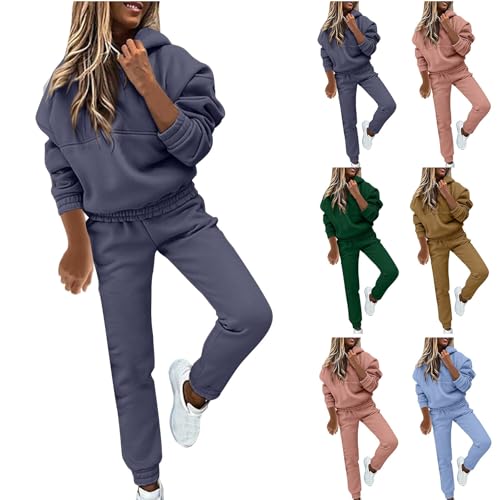 Womens 2 Piece Outfits Tracksuits Hoodie Long Sleeve Sweatshirt Joggers