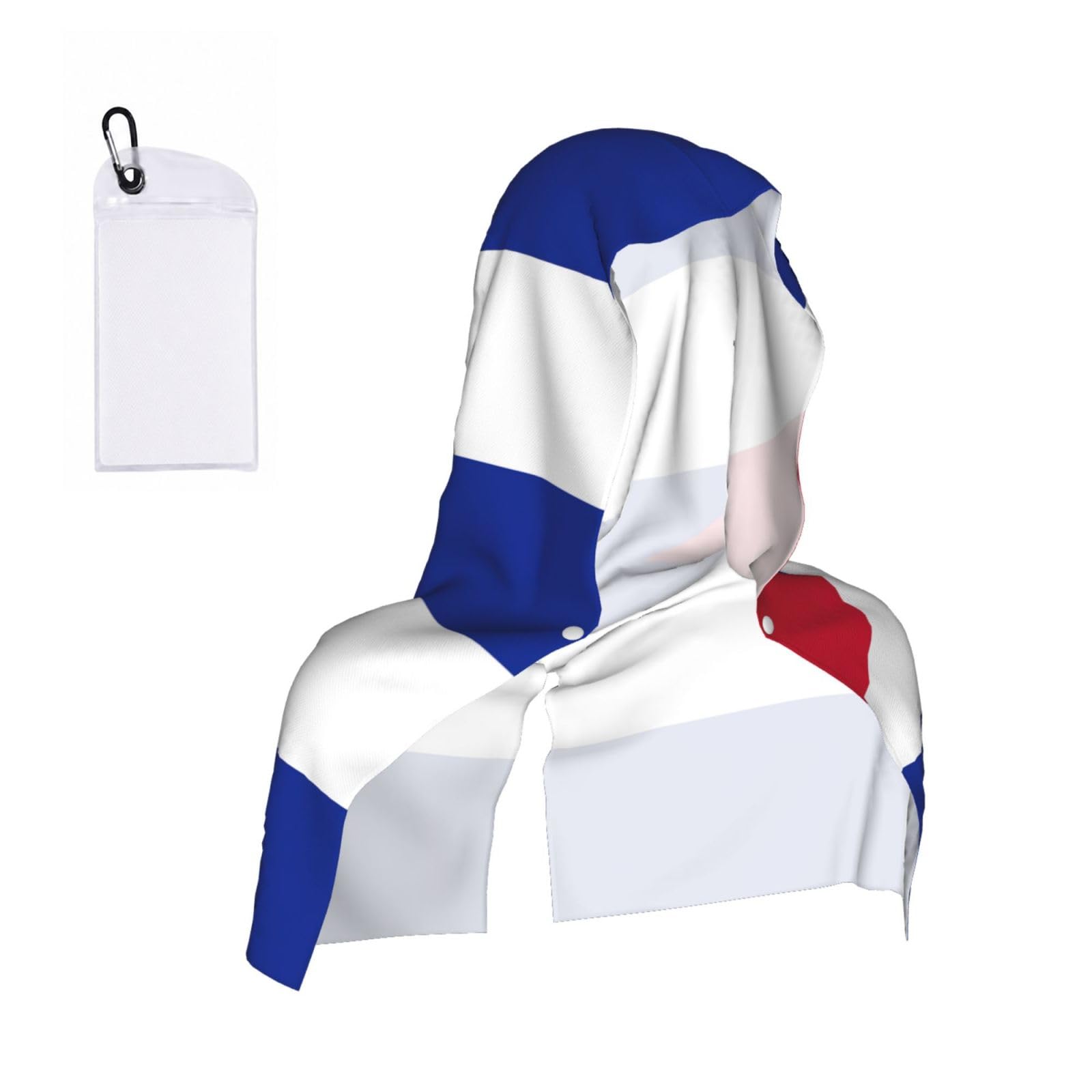 DUWAA Cuban Flag Print Cooling Hooded Sports Towel, 30×60cm Quick Drying Summer Cool Head Wrap For Neck And Face