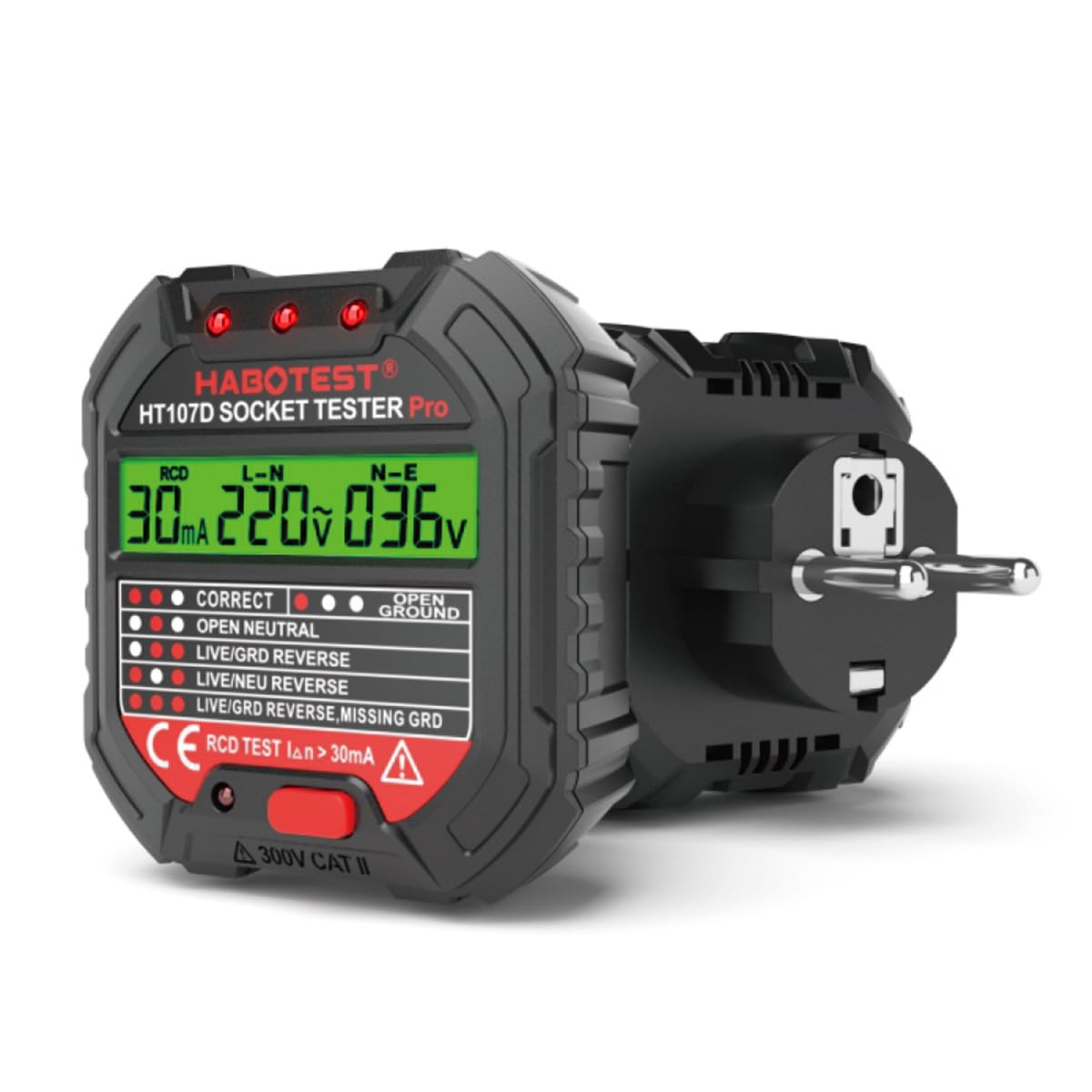 Tester Per Prese Elettriche Con LED - Controllo Cablaggio E Sicurezza, 48-250V - Foto 3