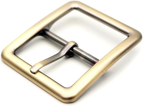 Miniatura 7 de CRAFTMEMORE 1pc 1.5 pulgadas hebilla de cinturón de una sola punta hebilla de centro cuadrado hebillas de cuero artesanía accesorios SC711