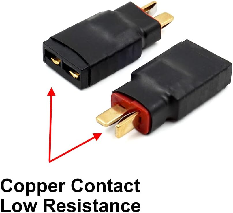 4 PCS Male Deans T Plug Connector Adapter Compatible with TRX Wireless Converter for RC Battery Charger Slash image 2