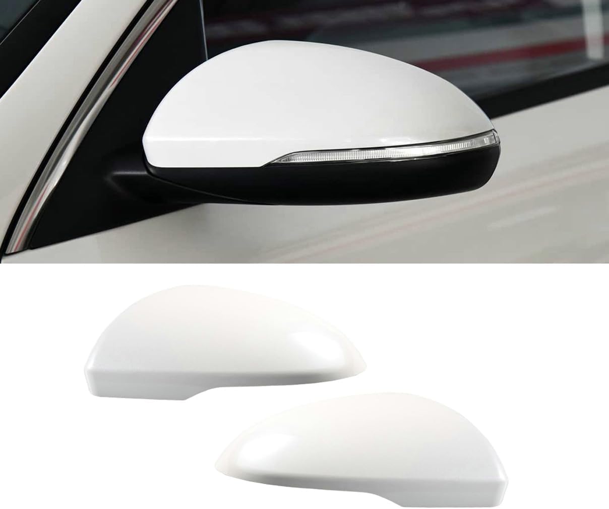 New Rear View Mirror Outside Housing Door Wing Mirror Cover Cap for Kia Optima K5 2016 2017 2018 2019 2020 Driver Passenger Side White Interior Accessories Replacement