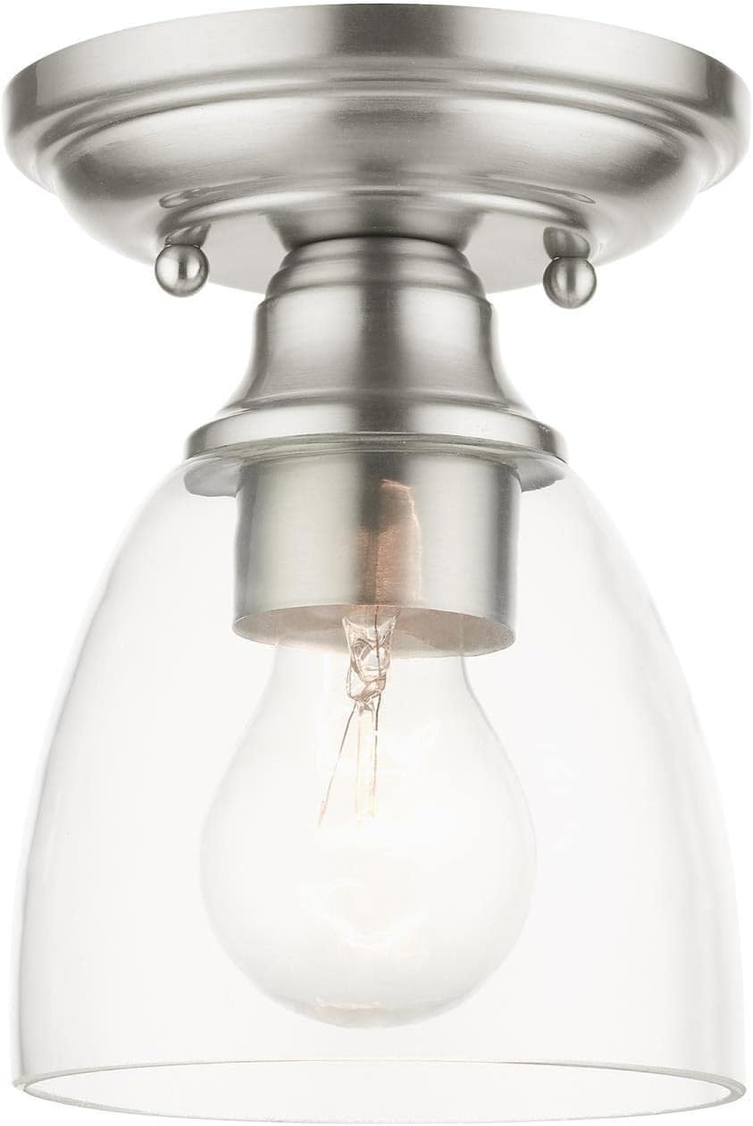 Montgomery - 1 Light Flush Mount in New Traditional Style - 5 Inches Wide by 7 Inches high-Brushed Nickel Finish