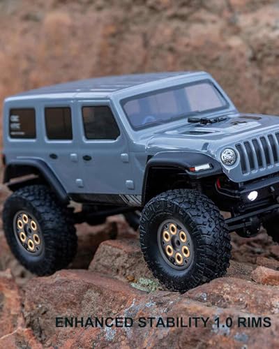 Jantes Beadlock 1.0 aluminium pour crawler SCX24 en roche