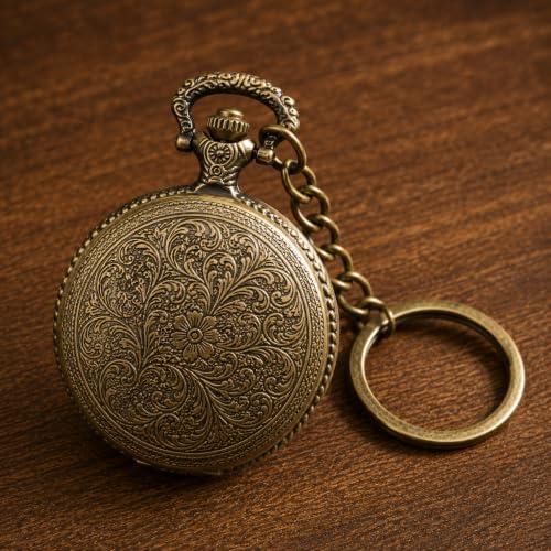 Image of Antique Bronze Pocket Premium Vintage Theme Metallic Home Key Chain & Key Rings | Best Gift for Men, Woman, Boys & Girls on their Special Occassions