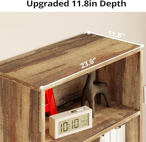 IRONCK Industrial Bookshelves and Bookcases with Doors 11.8 in Depth Set of 2 Floor Standing 5 Shelf Display Storage Shelves Bookcase Home Decor Furniture for Home, Office, Living Room, Bedroom - Image 6