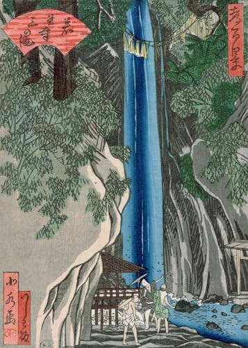 La cascada de Hokusai SERENDIPITP cuadro decorativo de lienzo vertical de 60x90cm