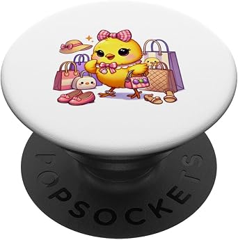 Cute Adorable Bird going to mall shopping PopSockets Standard PopGrip