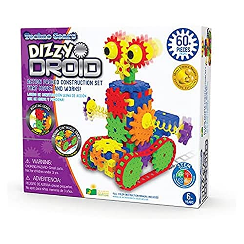 The Learning Journey: Techno Gears STEM Construction Set - Dizzy Droid (60+ Pieces) - Award-Winning Learning Toys & Gifts for Boys & Girls Ages 6-12 Years
