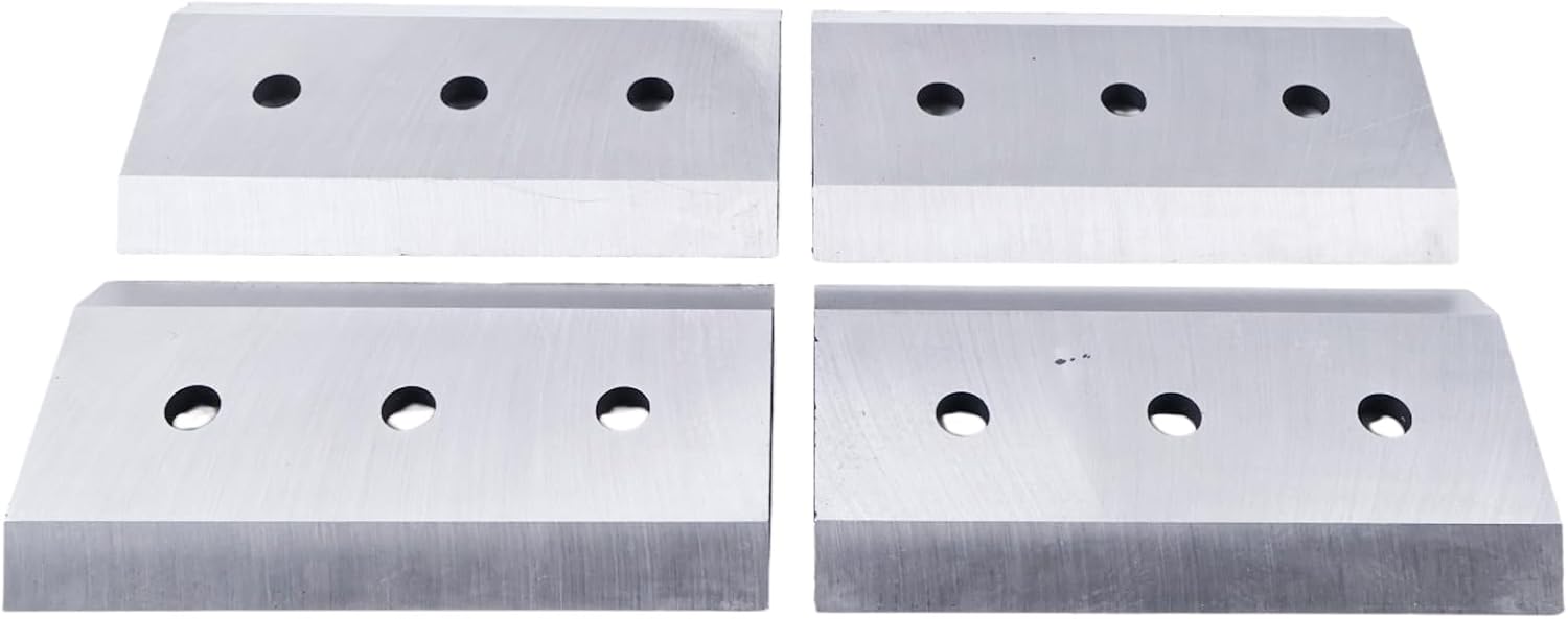 4PCS 7-1/4" X 4" X 1/2" Double Edge Brush Chipper Blade Knives 900-9902-00 19071660 Compatible with Bandit 100XP 150XP 200XP 250XP JP Carlton 1260 Salsco 810 813 Brush Chippers