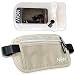 Hidden Travel Money Belt + Phone Pouch. RFID Fanny Pack, Passport Holder, Wallet (Beach Sand)