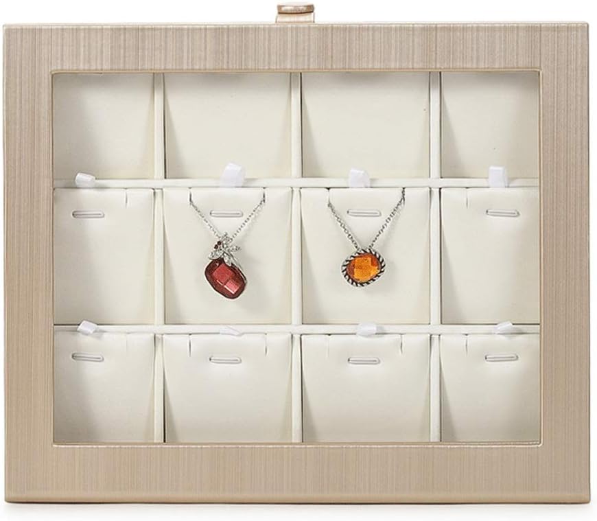 Jewelry Box Jewelry Box with PET Clear Lid and Metal Buttons Rings/Earrings/Necklace Jewelry Organizer Tray Brushed Texture Jewelry Case Jewelry case (Color : Jewelry Box A) (Jewelry Box E)