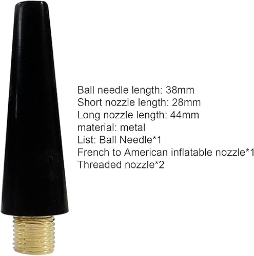 Miniatura 8 de cdar Adaptador de válvula, 4 adaptadores de bomba de bicicleta de latón, aguja de bomba de bola, adaptador de inflador de boquilla inflable de