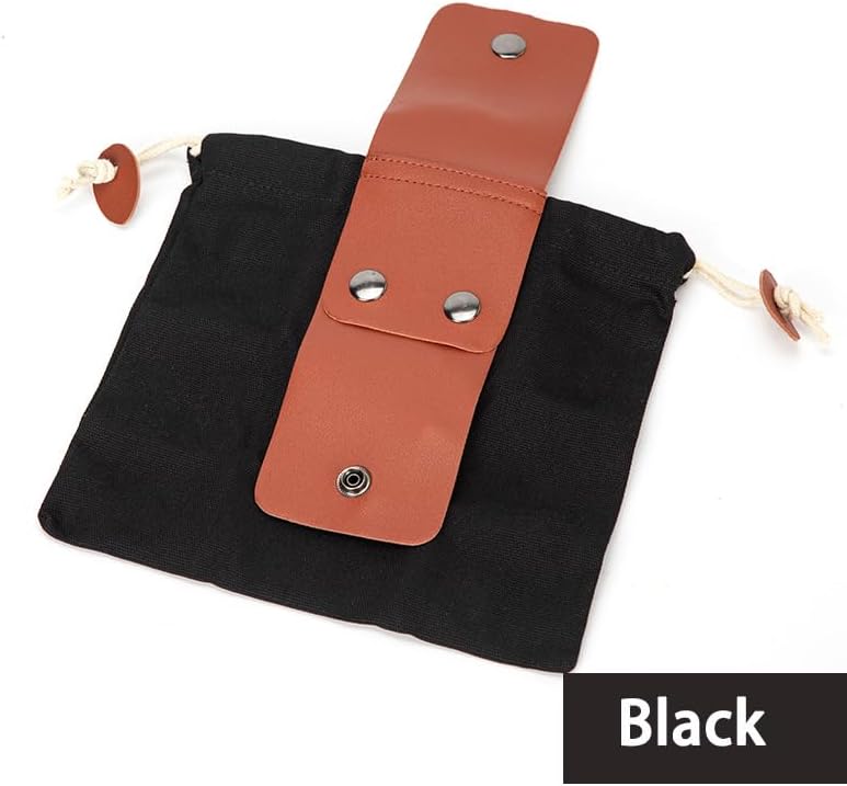 Foldable Canvas Small Tool Bags,Multipurpose Storage Organizer Bags,Harvesting Bag for Garden Fruit-Black