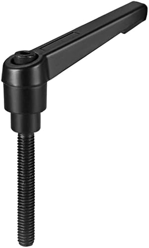 Miniatura 40 de uxcell M8 x 1.260 in Mango de sujeción ajustable Palanca de sujeción Rosca Botón de trinquete macho roscado Perillas de bloqueo Tornillo giratorio