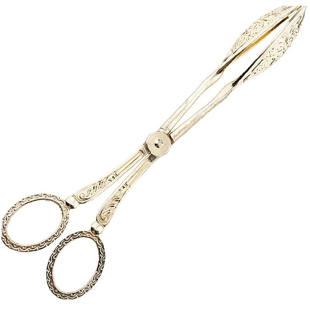 Casiler Gold 1 Buffet Tongs Retro Style Zinc Alloy Scissor Tong Cake Sandwich Salad Tong Kitchen Tool
