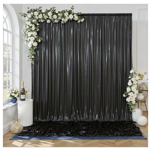 20x10FT Black Sequin Backdrop Curtain