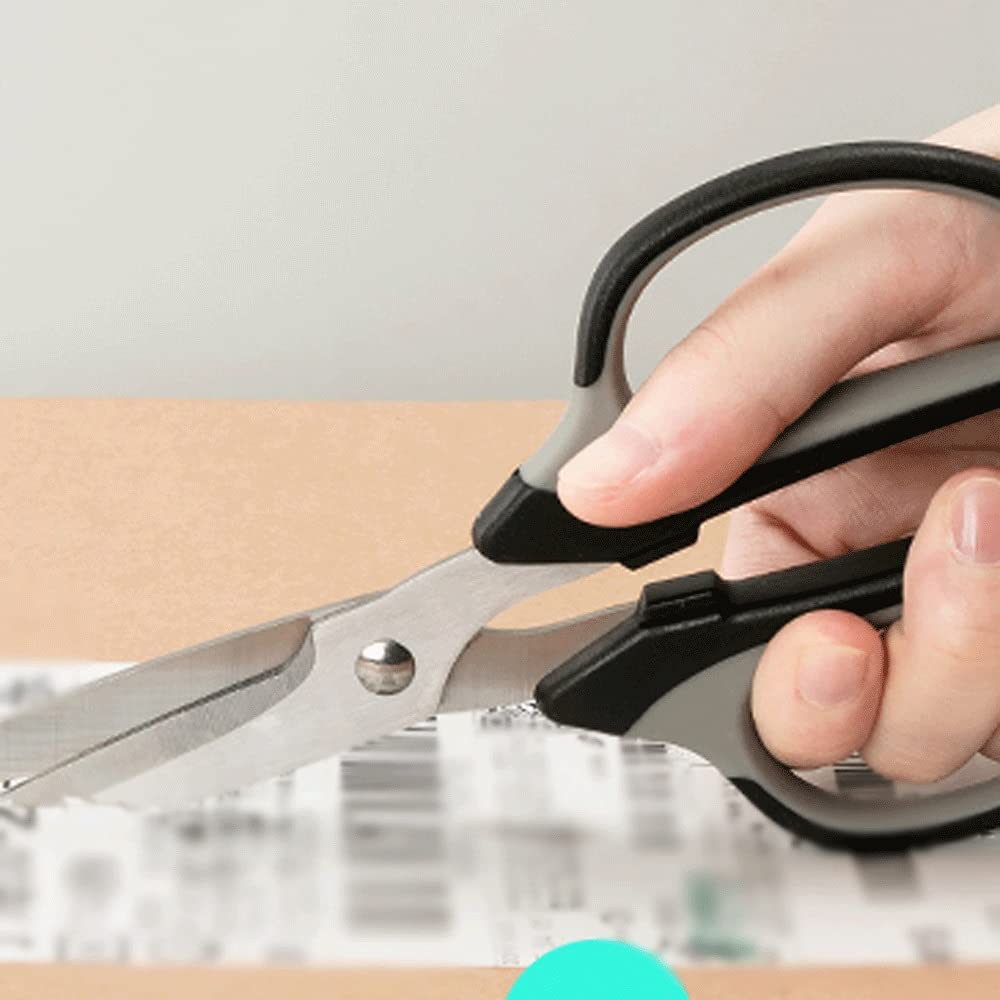 Bastelschere, Mehrzweckschere, 1er-Großpackung, Schere mit ultrascharfer Klinge, angenehm zu greifende Griffe, robuste, scharfe Schere für Büro, Zuhause, Schule, Nähen, Stoff, Bastelbedarf.