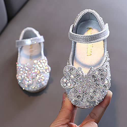 Girls Closed Toe Sandals Size 12 Childrens Shoes Pearl Rhinestones Shining Kids Princess Girls Toddler Sandal2