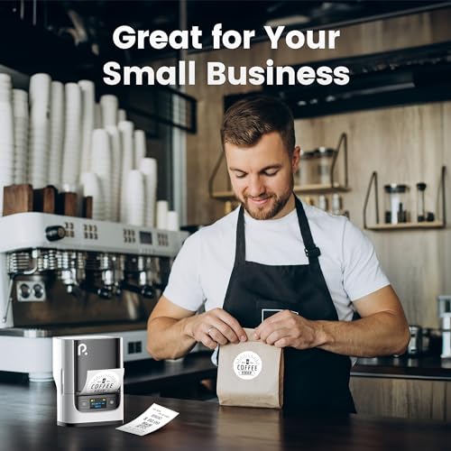 Image of POLONO PM220S Label Maker Machine with Tape, 2 Inch Bluethooth Portable Thermal Label Printer for Small Business, Office, Home, Address, Logo Label, Sticker Printer for Phone /Tablet /PC, Milk Yellow