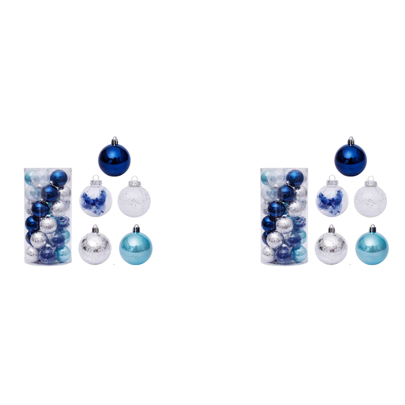 Boules de Noël bleu 6 cm : la solution incassable pour un sapin magnifique sans risques de casse