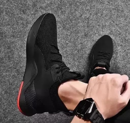Image of Lightweight Breathable Sneakers for Men - All-Day ComfortSF Black