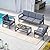 Premium Aluminum Patio Furniture Set 4 Piece,Outdoor Conversation Set with Wide Armrest,5" Thick Cushions, Olefin Fabric,Rustproof Metal Frame,Deep Seating Patio Sofa Set for Backyard,Deck,villa,Gray
