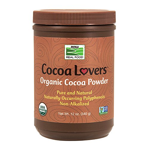 NOW Foods Organic Cocoa Powder, Unsweetened-12 oz