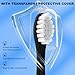 10 Pack Toothbrush Heads Compatible with Suri Electric Toothbrush, Replacement Brush Head Refill, Black