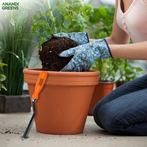Image of Anandi Green's Hand Weeder Metal Agriculture Garden Spectacular Heavy Duty Plastic Handle Gardening Tools Set for Gardening