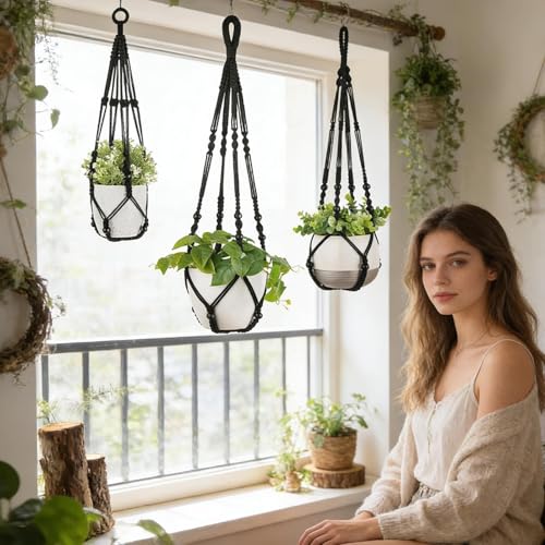 Pot suspendu macramé intérieur pour gagner de la place - 3